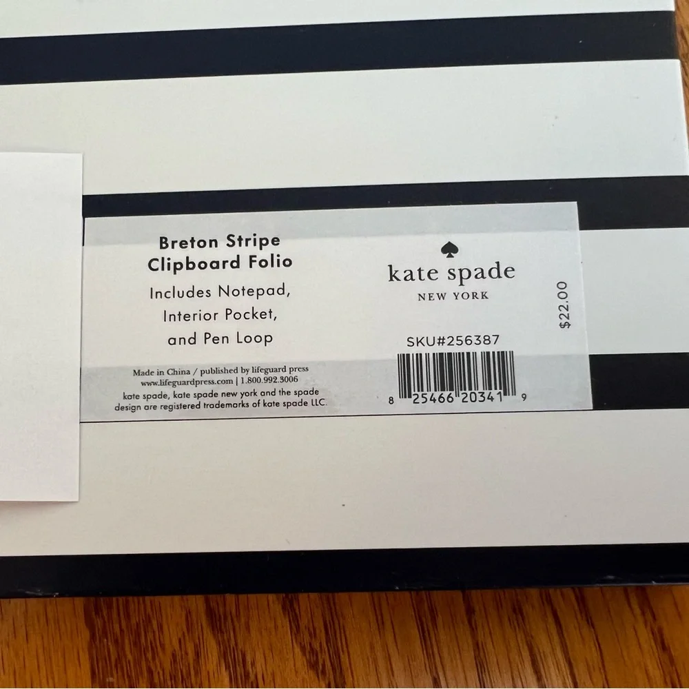 Kate Spade Breton Stripe Clipboard Folio